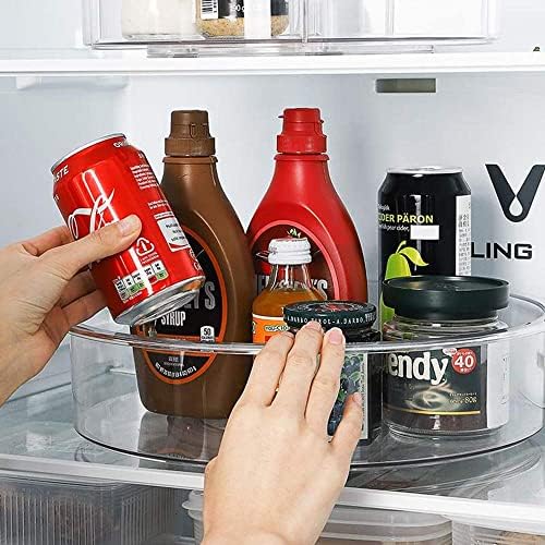 SANNO 12 Dividido Lazy Susan Turn -Storage Container para armário de cozinha, despensa, geladeira, bancada preguiçosa