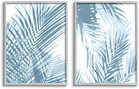 Stuell Industries Blue Ferns Abstract Light Designs, projetados por C Studios de Brand Studios Wall Art, 2pc, cada um de 16 x 20, tela