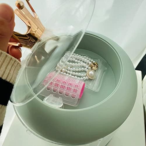 Jóias Organizador da caixa Rount 360 ° Girando a caixa de armazenamento de jóias Colar de colar de colar de bracelete Bolsa de exibição de exibição para objetos pequenos para objetos pequenos para pequenos objetos