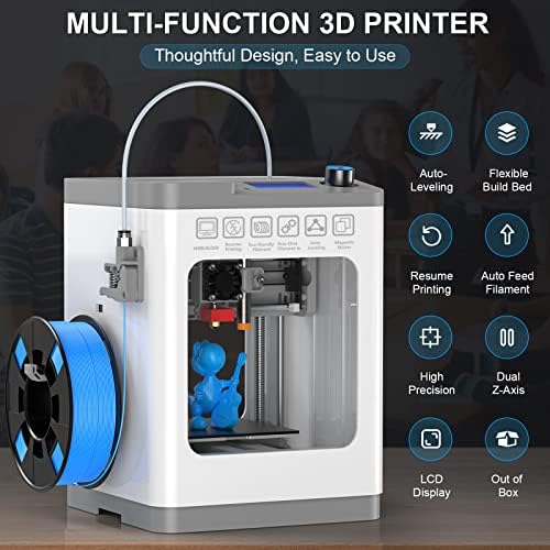 Impressoras 3D Weefun Mini, impressora FDM 3D para iniciantes com função de impressão de currículo, impressoras 3D de
