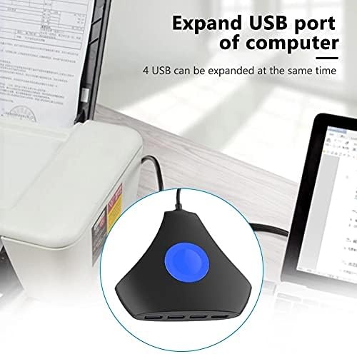 Shypt Portable 4 Port USB 3.0 Hub de alta velocidade 5 Gbps Adaptador de expansão de divisor USB para acessórios para computadores