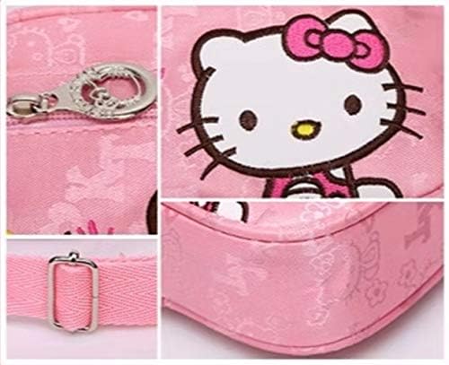 Uuonly Hello Kitty Bag, Hello Kitty Purse for Girls-Pink KT Bolsa Crossbody, Hello Kitty Mini Pink Small Bolsa de ombro para menina, Mini Travel Bag for Girls, KT Cat Purse for Girls.