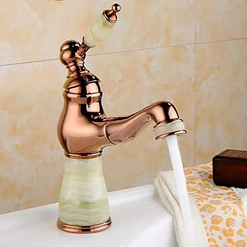 Torneira de banheiro Yangbo All Copper Jade Basin Faucet Tap Hot and Cold