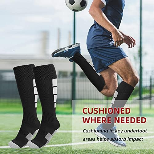 Meias de futebol, meias altas ajoelhadas, meias de compressão de panturrilha para homens e mulheres correndo, futebol, esqui