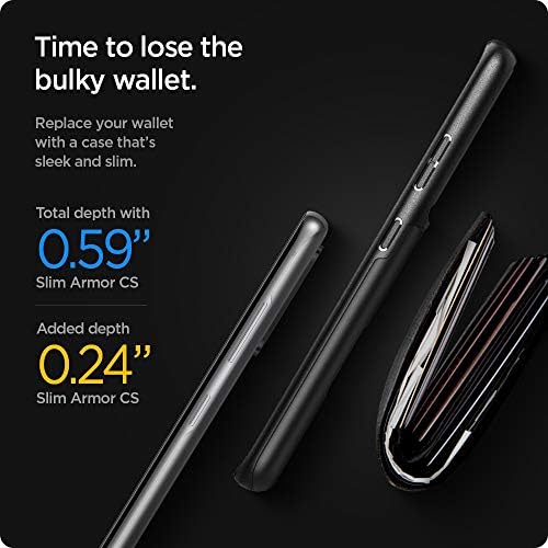 Armadura Spigen Slim CS projetada para Galaxy S21 Ultra Case - Black