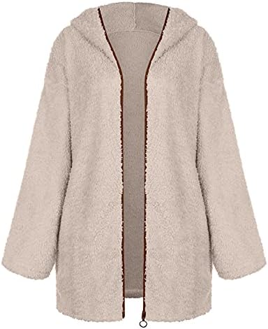 PrDeCexlu frio de manga comprida capuz com capuz para mulheres stare winter lapece hap capuz térmico zip conforto casaco