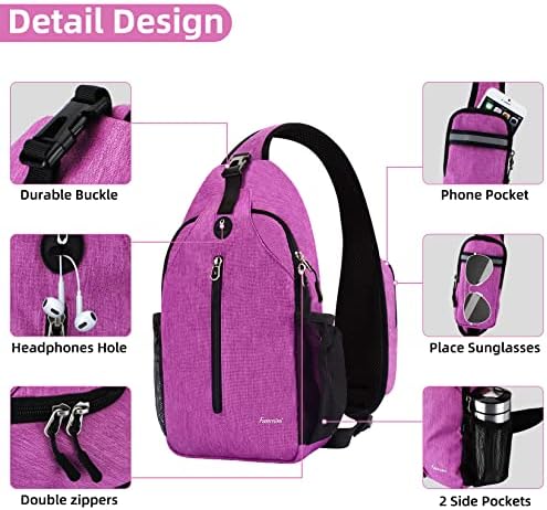 Sacos de funda de Fancosni Crossbody para homens, mochila de estilingue, bolsa de ombro leve, bolsa de funda multiuso para viagens,