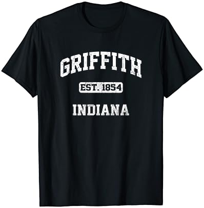 Griffith Indiana na camiseta de estilo atlético do estado vintage
