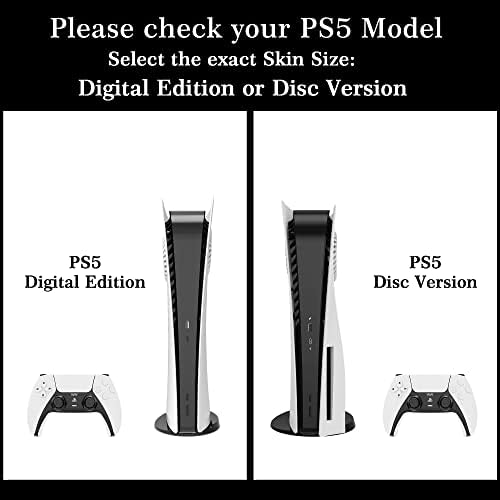 HEIKO PS-5 Skins Console Disc Versão compatível com PlayStation 5 Console/Skin Skinners, proteção à prova d'água sem bolhas,