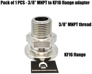 bmotiontech masculino NPT/MNPT para KF16 Adaptador de ajuste de flange NW16