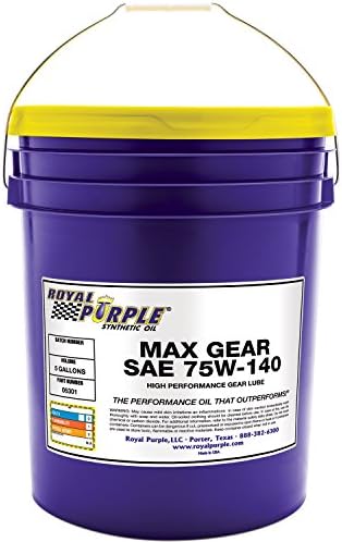 Royal Purple 05301 Max Gear 75W -140 Oil de engrenagem automotiva sintética de alto desempenho - 5 gal.