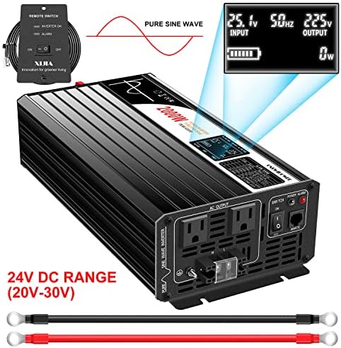 2000w onda senoidal pura DC para o inversor CA Switch Remote DC 24V para AC 120V 60Hz Solar Converter para carro em casa