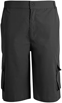 Shorts de carga sólida wenkomg1 para homens, shorts de combate de várias funções multipockets casuais calços táticos militares