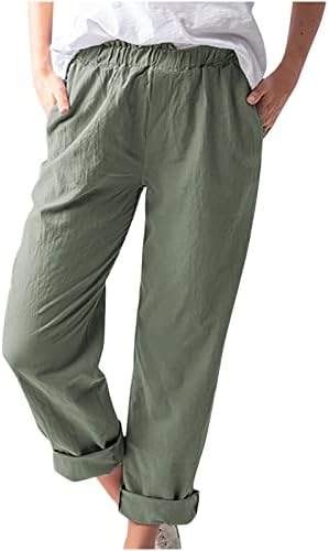 calça de cintura elástica de tamanho grande de Oelaio 2023, com calças de moletom com bolsos soltos, calças de carga de rolagem solta