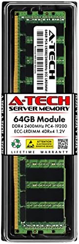RAM de memória A-Tech 64GB para supermicro x11spw-tf-ddr4 2400mHz PC4-19200 ECC Carga reduzida LRDIMM 4DRX4 1.2V-servidor único
