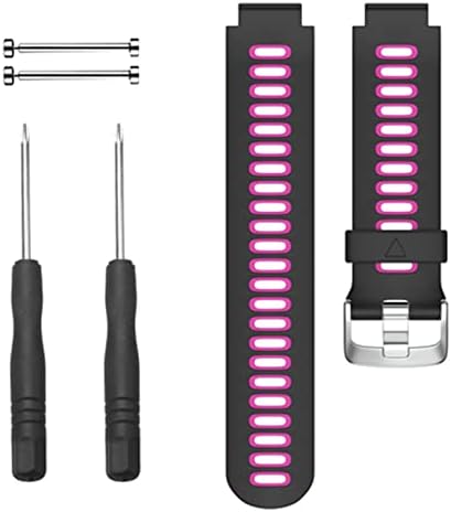 Schik 22mm Silicone Watch Band Strap for Garmin Forerunner 220 230 235 620 630 735XT GPS Sports Watch Strap com alfinetes e ferramentas