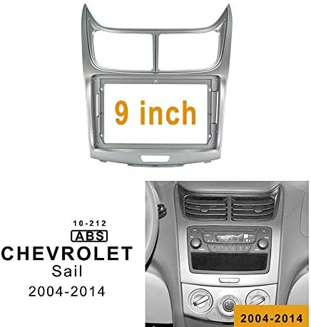 Estrutura de fáscia de rádio de carro de 9 polegadas para Chevrolet Sail 2004-2014 DVD GPS Navi Player Painel Dash Kit