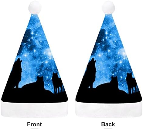 Galaxy Wolf Christmas Hat Chap
