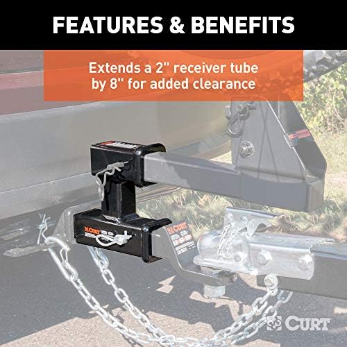 Curt 45792 Montagem de Hitch Ball Receiver Dual Receiver, 3 polegadas, 3.500 libras