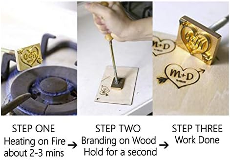 Logotipo personalizado Branding de madeira Ferro, selo de ferro de marca de couro durável, carimbo de calor de churrasco, incluindo