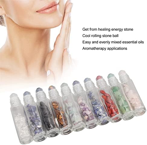 Qstnxb 10pcs garrafas essenciais de rolos de óleo, acessórios de ferramentas de beleza de 10 mm, 10 ml garrafas de rolos