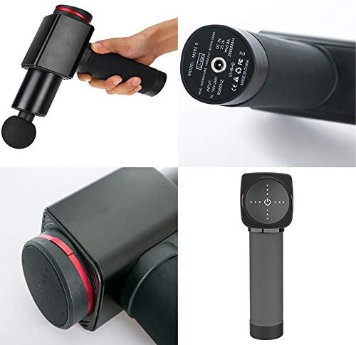 Massageador de músculo portátil aspzq - arma de massager com 6 cabeças de massagem 6 níveis relaxam músculos