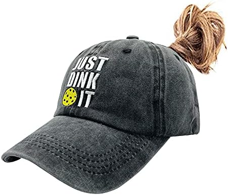 NVJUI JUFOPL Women Pickleball Ponytail Hat, boné de beisebol bordado ajustável
