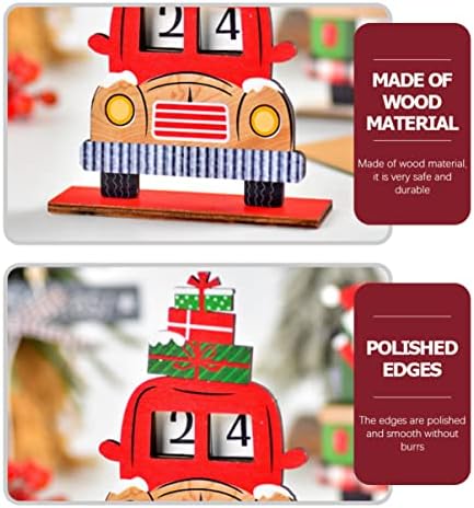 JoJofuny 4Sets Home Gift for Desk Festival Supplies Blocks Ornamento de Natal de Natal para decoração Número de trem Tree Tree Countdown