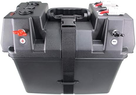 Pactrade Marine RV Battery Box Anderson Connector Dual USB Power Voltímetro Bedage