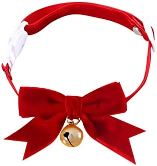 Colarinho de serapilheira de cachorro gravata de veludo de Natal Anti -fivela de gato colarinho de gato de gato gravata borbole