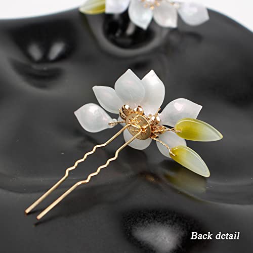 Hairpins de cabelo de flores elegantes com pérolas para mulheres pinos de cabelo decorativos que mostram a beleza da natureza