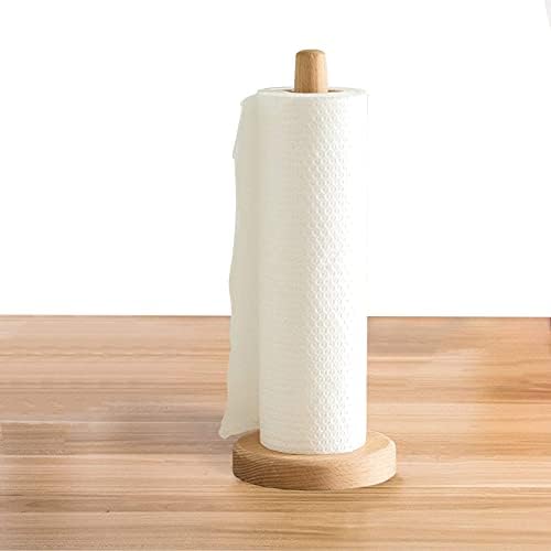 Suporte para toalhas de papel de madeira Yistao, toutador de papel de papel toalheiro de papel de papel de toalha de