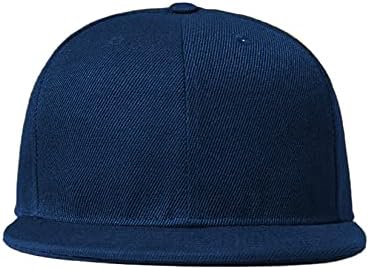 Tijeyi Snapback Hats for Men Flat Bill Mens Snapback Hat Hip Hop Style Blank Color Solid Cor Tamanho ajustável Baseball Cap Boys