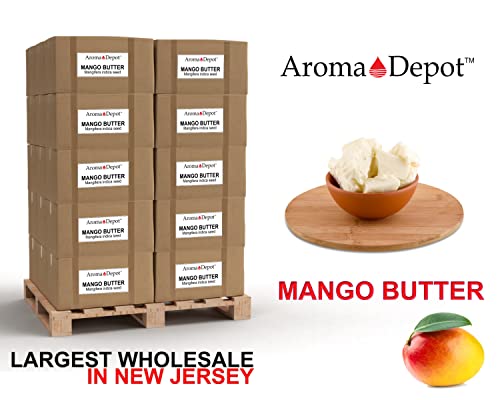 Aroma Depot 15 lb. Manteiga de manga crua não refinada natural Pure Grande para pele, corpo, cuidado com o cabelo.