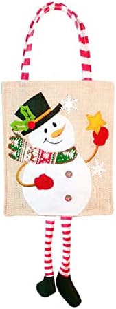 Pequenos ganchos de ornamentos Árvore de Natal Papai Noel com bolsa de bolsa Pacalão de neve embalagem de doces de Natal Bolsa