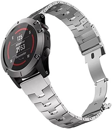 Sawidee Quick Fit Titanium Alloy+Bandeira de aço inoxidável para Garmin Fenix ​​7x 7/6 6x Pro 5x Plus Strap Band