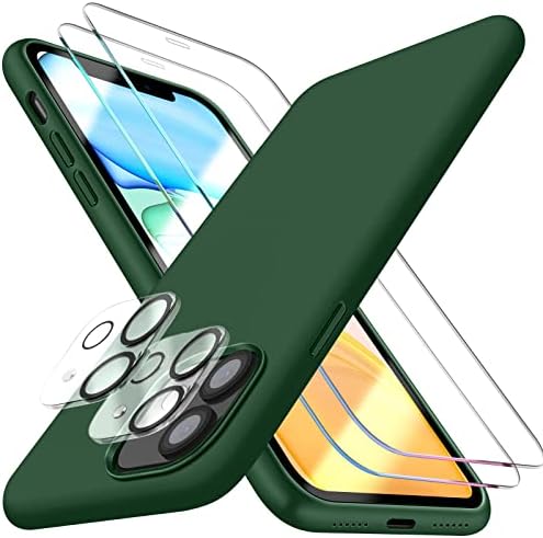 JTWIE [5 em 1 para iPhone 11 Case 6,1 polegadas, com 2 pacote Protetor de tela + 2 protetor de lente da câmera de