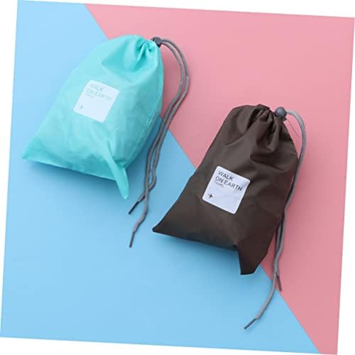 CLISPEED 24 PCS Mochilas em massa Mesh Travel Bags Organizer Backit Mackit Mochila Bolsa de tração Draw Sacos Sacos de cordas de nylon Sacos de cordão Bolsas de armazenamento Sacos de nylon pequenas bolsas de rede coreana