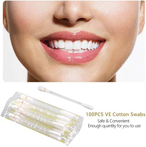 100pcs Lips Oil Cotton Cotton Swabs Aplicadores de q-pontas Dipos descartáveis ​​Para proteger o uso de umidade anti-secagem da goma labial antes do clareamento dos dentes