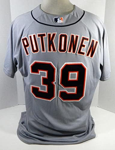 2014 Detroit Tigers Luke Putkonen #39 Jogo emitiu Grey Jersey 50 855 - Jogo usou camisas MLB