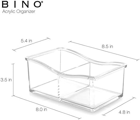 Bino 'The Uniform' 2 Composição do compartimento e organizador de jóias, armazenamento claro e transparente do porta -beleza cosméticos