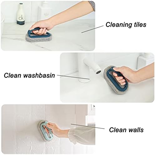 3 PCs Brecha de almofada de limpeza com limpeza de limpeza escova de escova manipulada de banheira lavagem de lavagem