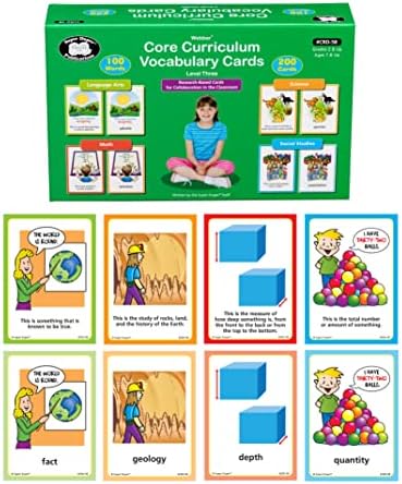 Publicações Super Duper | Webber® Core Curriculum Vocabulary Cards - Nível três | Materiais de aprendizagem educacional para crianças