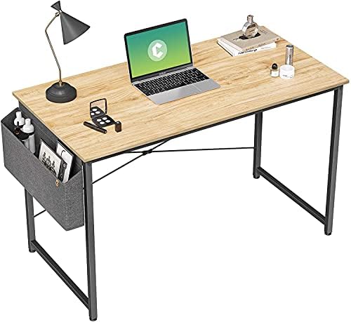 Mesa de computadores de cubiker, 40 polegadas de escrita em casa, mesa de estudo, mesa de laptop de estilo simples moderno com bolsa