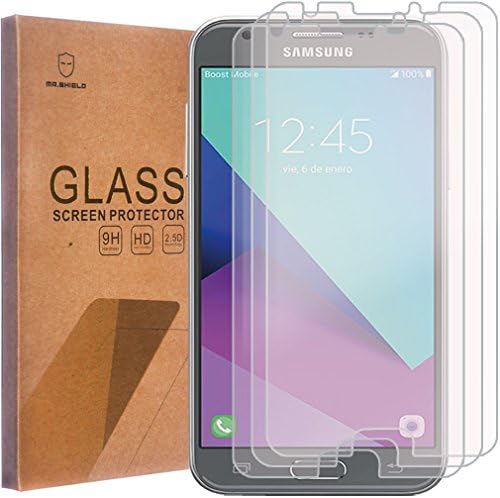 Mr.Shield [3-Pack] projetado para o protetor de tela Samsung Galaxy J3 [vidro temperado] [Dusão de 0,3 mm Ultra Thin