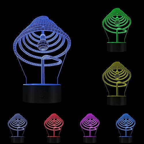 The Geeky Days 3D Ilusão de ilusão de lâmpada de lâmpada de lâmpada projetada por lâmpada brilhante Decoração de casa LED LED ROGA Ilusão