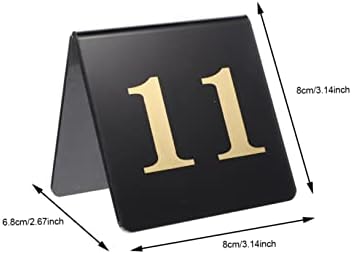 Zerodeko 10pcs Tabela acrílica Número da placa Placa de casamento Decoração de mesa de mesa de decoração amarela