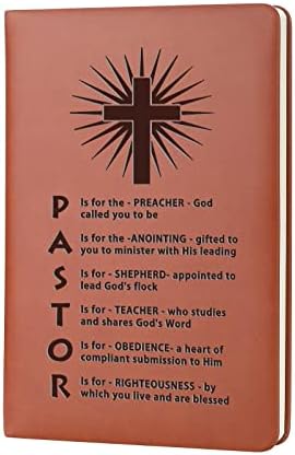 WHLBHG Pastor Gifts Pastor Leather Journal Notebook Pastor Presentes de apreciação Presentes cristãos Presente do ministro Pastor Definição