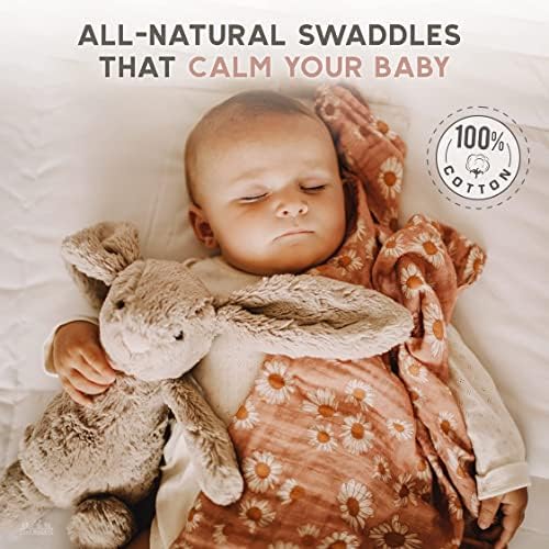 Muslin Cotton Swaddle Blanket, Wrap Essentials Wrap para meninas, capa de recebimento de bebê floral - Melhor para