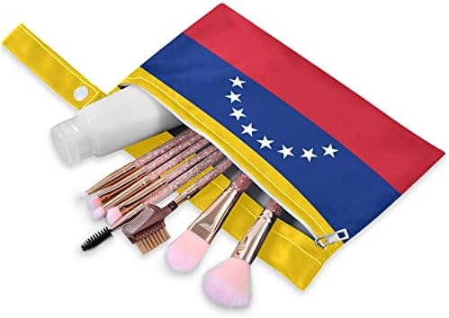 ZZXXB Venezuela Bandeira Saco de pano molhado à prova d'água fralda de pano reutilizável Saco seco molhado com bolso com zíper para